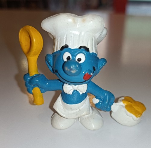 Figurine schtroumpf cuisinier - figurine,