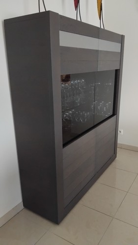 Buffet vitrine bar bois - vitrine/bar,