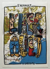 HERVÉ DI ROSA  - Carton d invitation - 1996