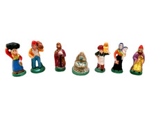 Lot de 7 mini santons 1954