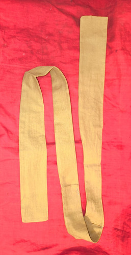 Cravate régate moutarde toile