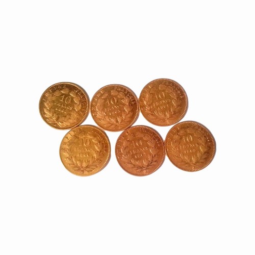 Francs napoléon tête - napoléon, or