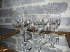 Ancien  6 Verres a eau Cristal  Portieux ? Vierzon ? Thouvenin ? Vallerysthall ?