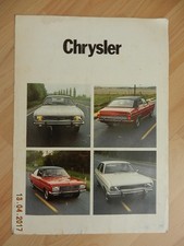 pochette CHRYSLER 160 , 180 & 2 litres 1972