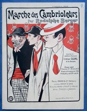 DANCE ISOLA MAGIE PARTITION MARCHE DES CAMBRIOLEURS RODOLPHE BERGER 1899 GRELLET