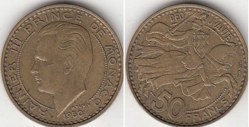Monnaie monaco francs 1950 - 50,
