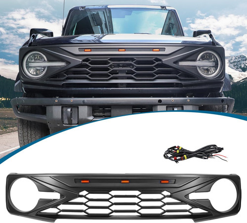 Matte black front bumper - black,