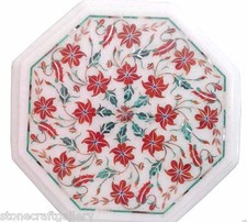 12 " Marbre Blanc Café Table