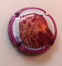 capsule de champagne générique n° 759j   	Hibou  contour violet