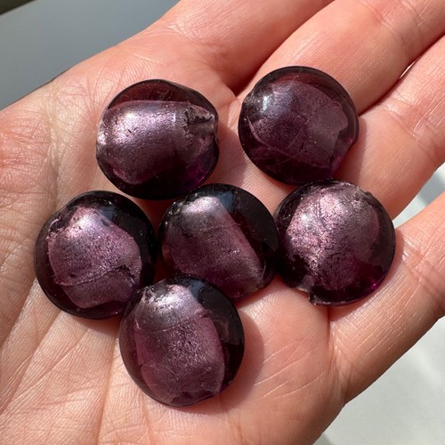 Perles verre mauve violine - 6,