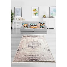 Tapis De Salon Vintage Design Oriental Moderne À Motifs Ras Du Sol 120x160