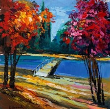 Original Acrylic Painting -Listorad -  Landscape  - CLEARANCE SALE