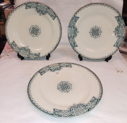 Assiettes plates faïence - 3,