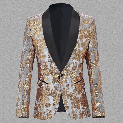 Homme veste blazer velours - veste, or