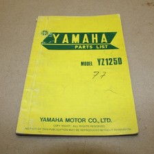 PARTS LIST YAMAHA YZ 125 D