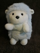 Doudou peluche  vintage Hérisson bleu Tartine et chocolat 26 cm Etat neuf