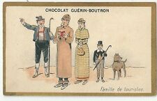Chromo Guérin Boutron humour famille touriste allemagne Bavière costume bavarois