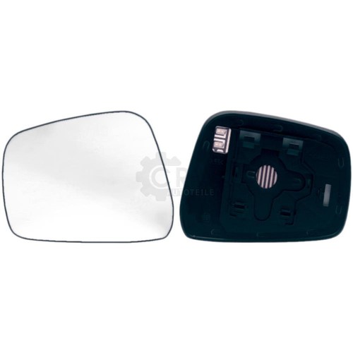 Verre miroir support - verre, droit