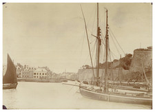 France, Bateaux sur la Loire, Tirage vintage, ca.1885 France, Bateaux sur la Loi