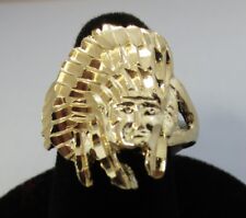 Hommes 14KT Or EP Bling Native