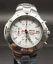 Seiko Quartz Chronographe 100m  Alarme V657  Bonne État 