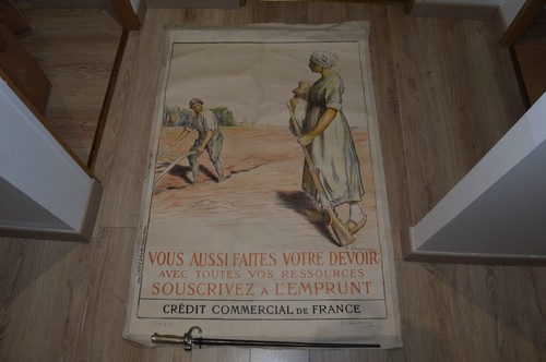 Affiche ancienne credit - affiche,