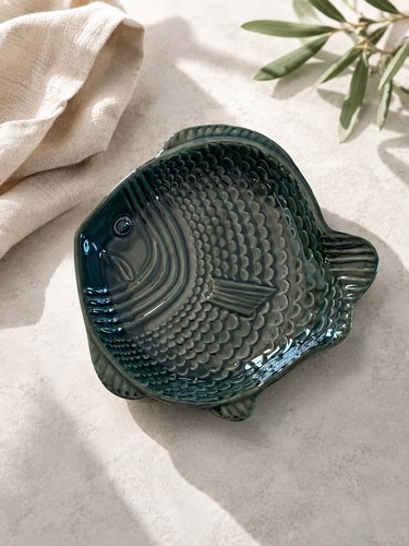 Plat poisson céramique - , en
