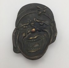 VIDE POCHE/ BRONZE PATINE BRUNE/ VISAGE INSECTE EN RELIEF/ FIN XIX/ DEBUT XX 