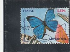 L6553 FRANCE Timbre Y&T N° 4497 de 2010 " Papillon Morpho bleu  " Oblitéré