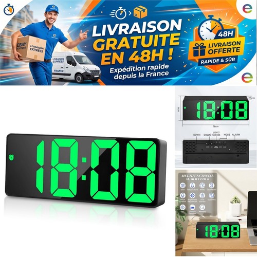 Réveil numérique led - led, 6,5"