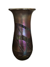 Vase Irisé DLG Loetz  Verre De Malte phoenicien  vintage design  verrerie