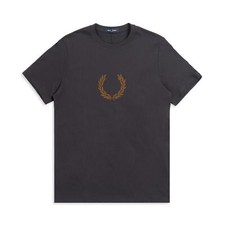 Fred Perry T-Shirt Couronne Central M7708 297-Anchor Gris Neuf SS24