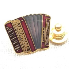 Pin's Folies ❤️French Vintage Enamel Tablo Music pin : ACCORDION 363 R