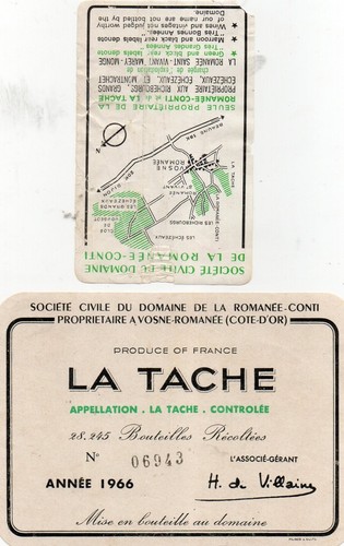 Etiquette contre tache 1966 - la,