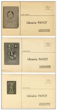 3 CP Publicité Almanach Pestalozzi Librairie PAYOT Lausanne Suisse (14843)