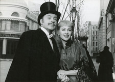 Acteurs Charles Boyer et Martine Carol dans Nana, 1954, Vintage silver print Vin