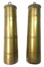 2 Poids  pendule régulateur laiton schwere Messing Großvater Uhr Pendelgewichte