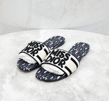 Dior Mules en coton brodé