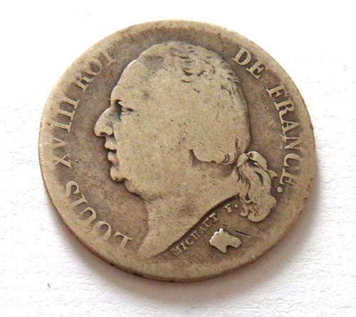 Louis xviii franc 1824 - louis,
