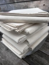 220x310cm 1x Drap Toile Metis Fleur Bleue Tissu Ancien Linge Neuf de Stock