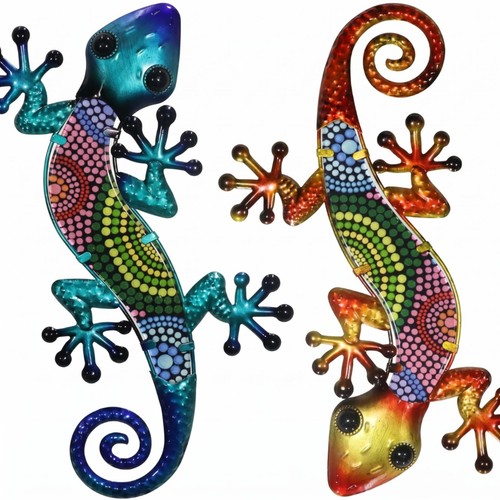 Pieces gecko métal fini - 2, en