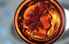Ancien pendentif verre et - pendentif,