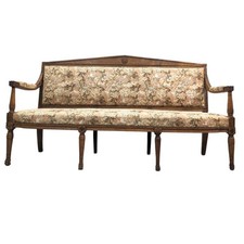 Banquette en noyer d'époque