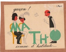étiquette  Apéritif  "MATHO "  dessin Peynet