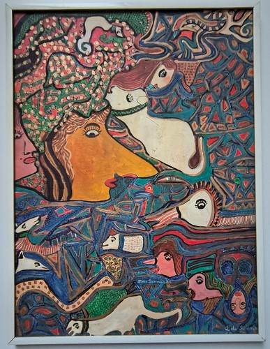Tableau contemporain scène - tableau,