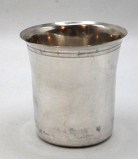 BELLE TIMBALE EN ARGENT MASSIF POINCON MINERVE INITIALES L.P