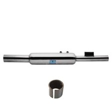 Silencieux vide bouteille courte échappement + douille pour Royal Enfield Bul...