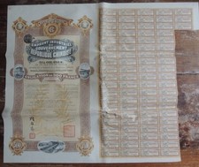 Action Emprunt Industriel Du Gouvernement De La République Chinoise - Bon état