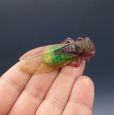 Ancienne Broche Cigale Lucite