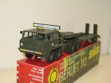 SOLIDO Berliet porte char T12 militaire kaki foncé +rétrov +ampoul électric 69'